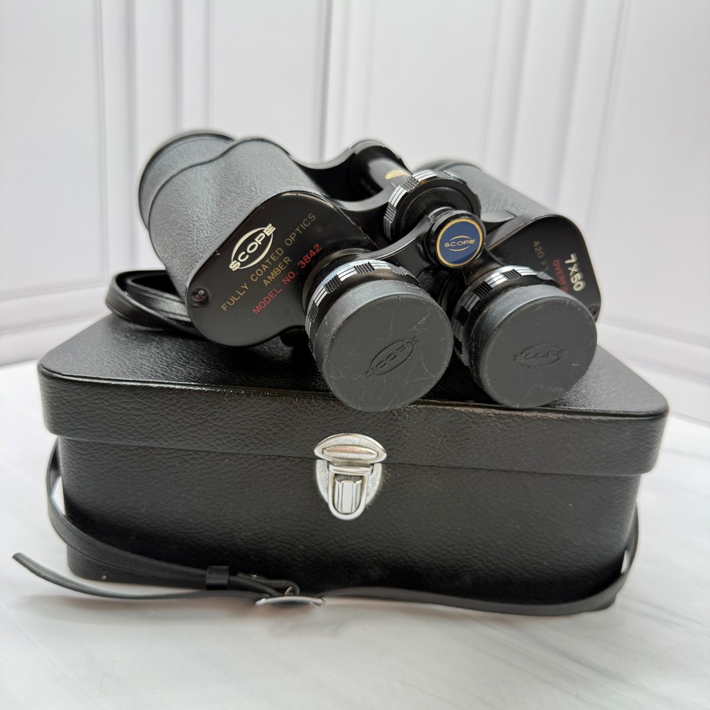 Scope overfield 7x50 Binoculars Model 3842 Fully Coated Amber Optics with Case